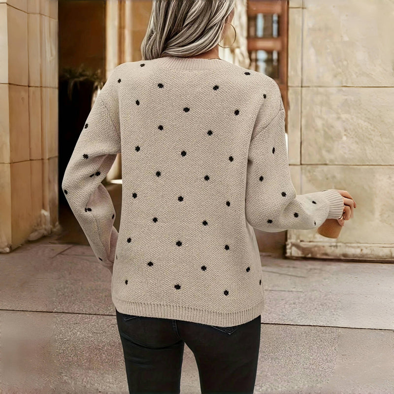 Niva - Polka Dot Knitted Sweater