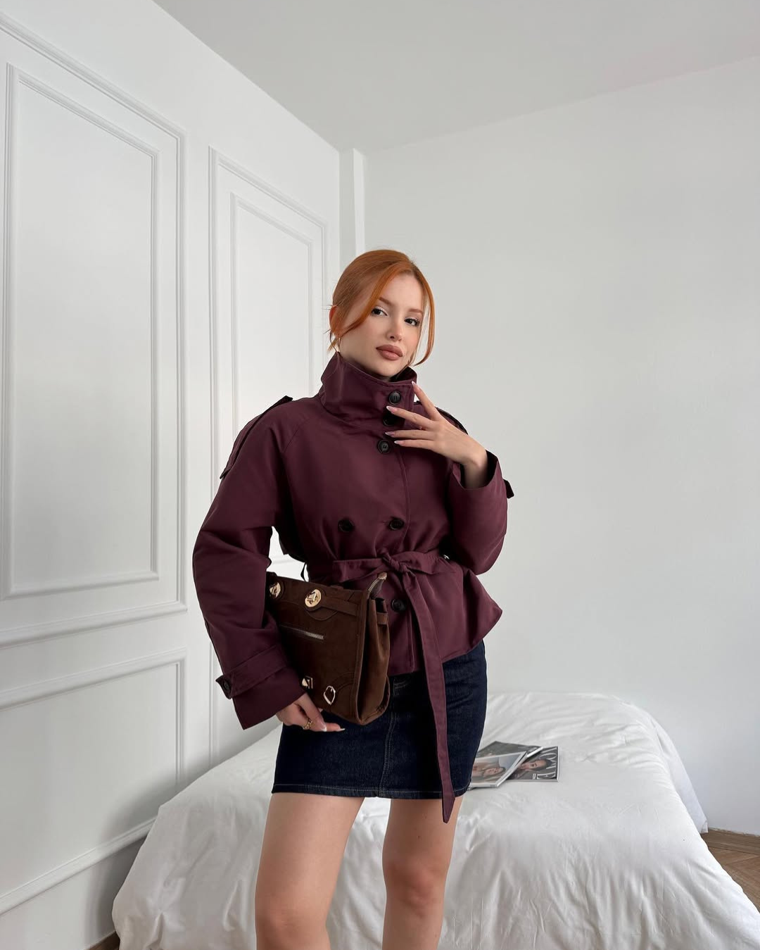 Millie – Cropped Trench Coat for Effortless Autumn Elegance