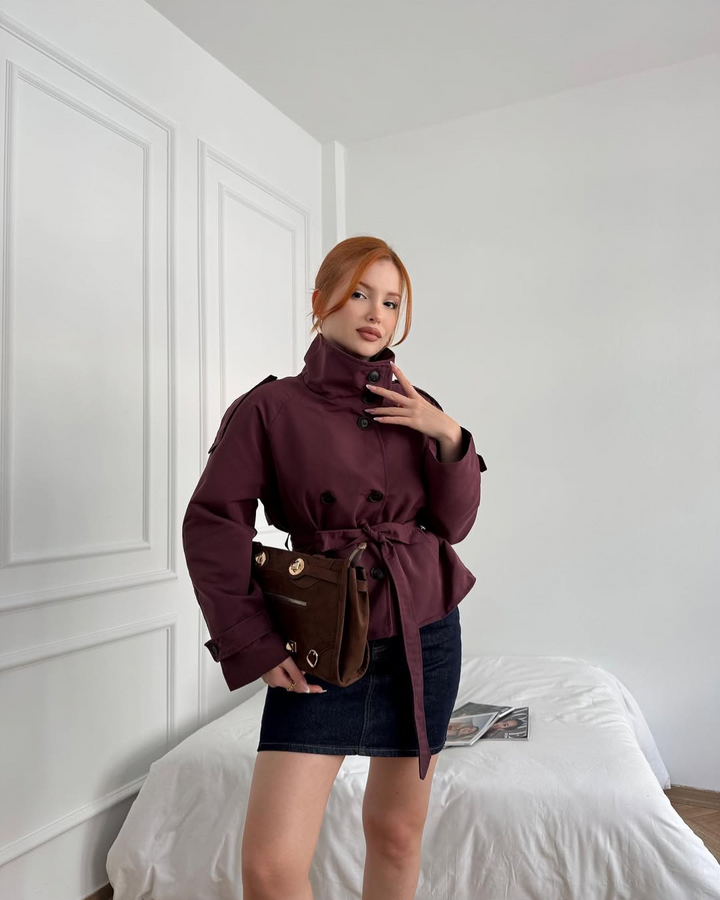 Millie – Cropped Trench Coat for Effortless Autumn Elegance