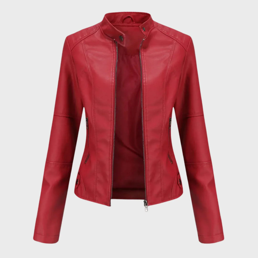 Sarah – Casual leather jacket for effortless elegance