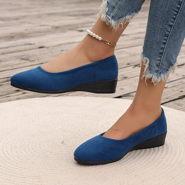 Imelda – Comfortable Wedge-Heel Ballet Flats