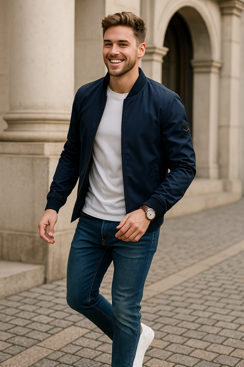 Benjamin – Lightweight transitional jacket with stand-up collar