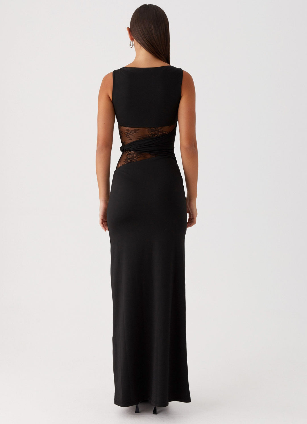 Eliana – Figure Flattering Maxi Dress with Subtle Cutouts and Delicate Lacing