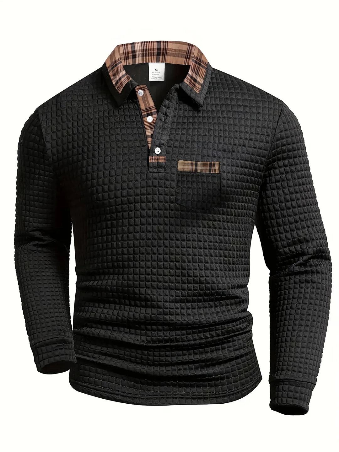 George – Checked Long-Sleeve Polo Shirt