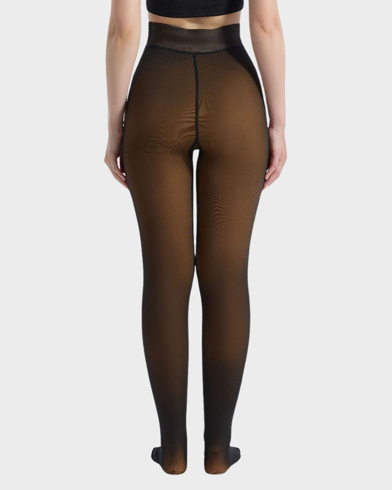 Margot – Semi-Transparent Fleece-Lined Tights