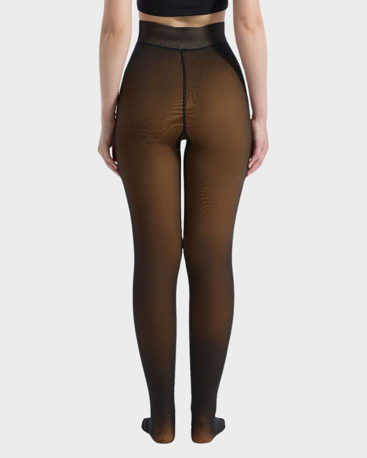 Margot – Semi-Transparent Fleece-Lined Tights
