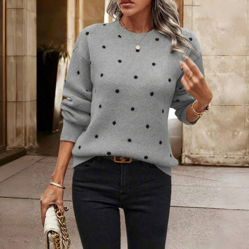 Niva - Polka Dot Knitted Sweater