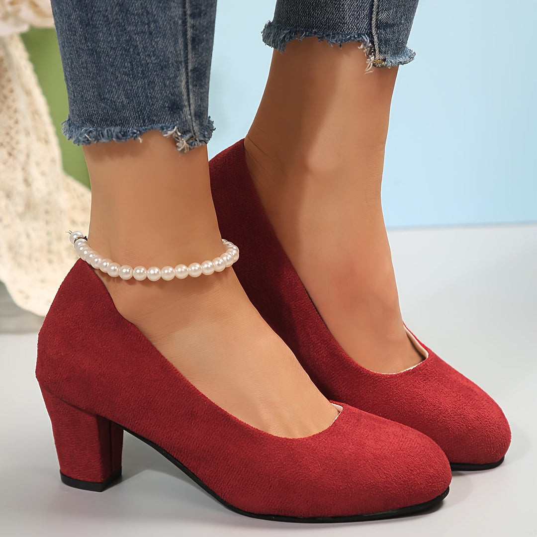 Noelle – Wide -Toe Suede Pumps for Pain-Free Comfort