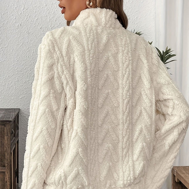 Gemma – Fluffy Half-Zip Sweatshirt