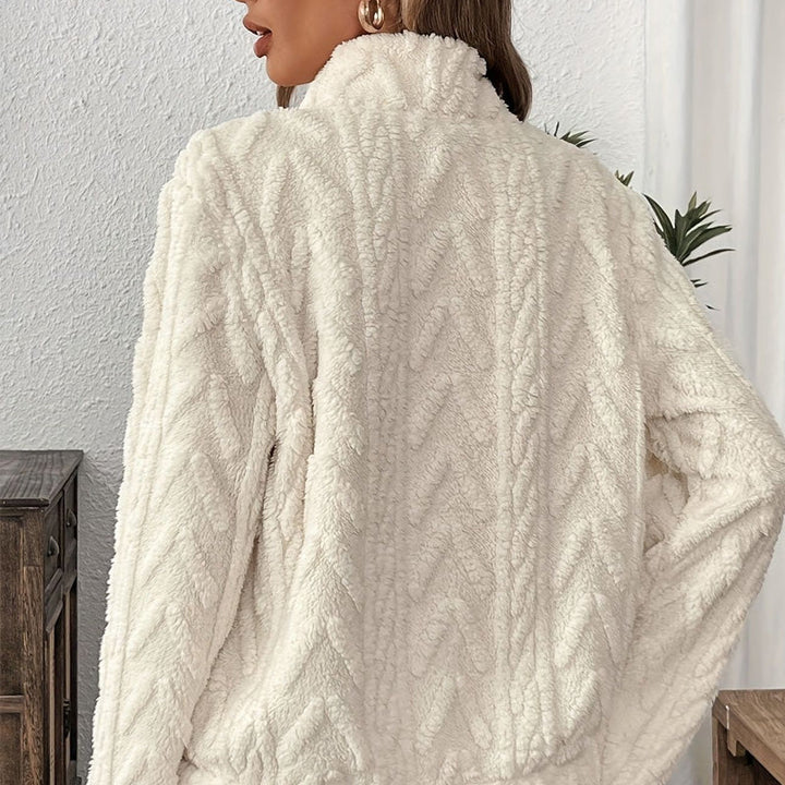 Gemma – Fluffy Half-Zip Sweatshirt