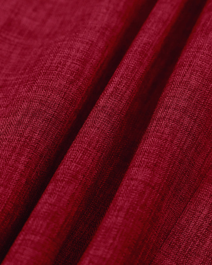 Red Boat Neck A-Line Sleeveless Mini Dress