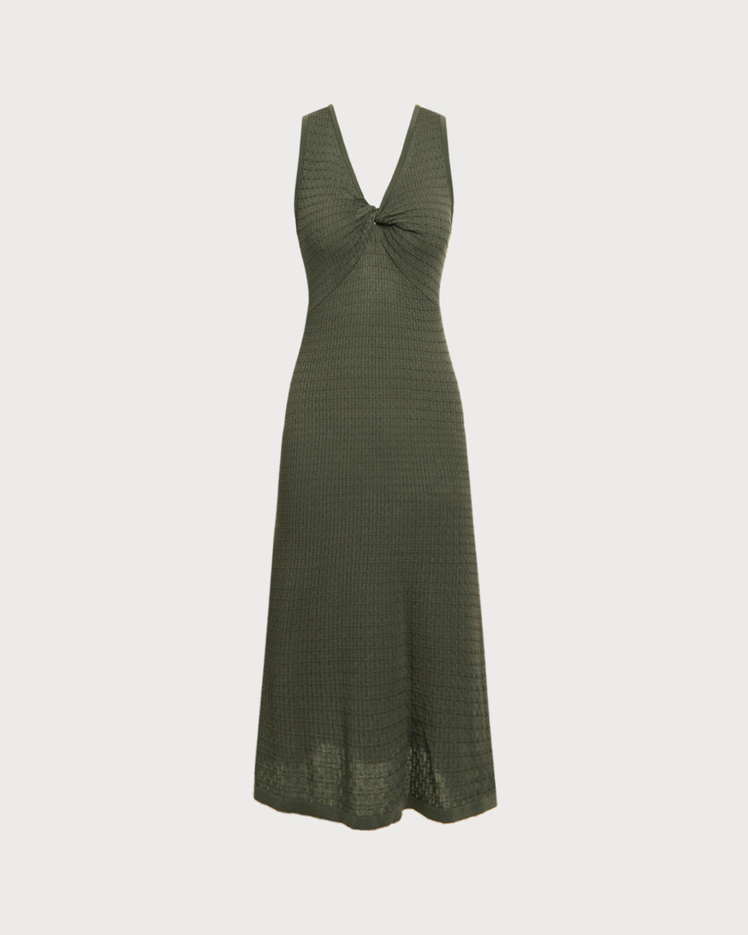 Army Green V Neck Sleeveless Sweater Dress Gary & Tracey London Army Green V Neck Sleeveless Sweater Dress Gary & Tracey London