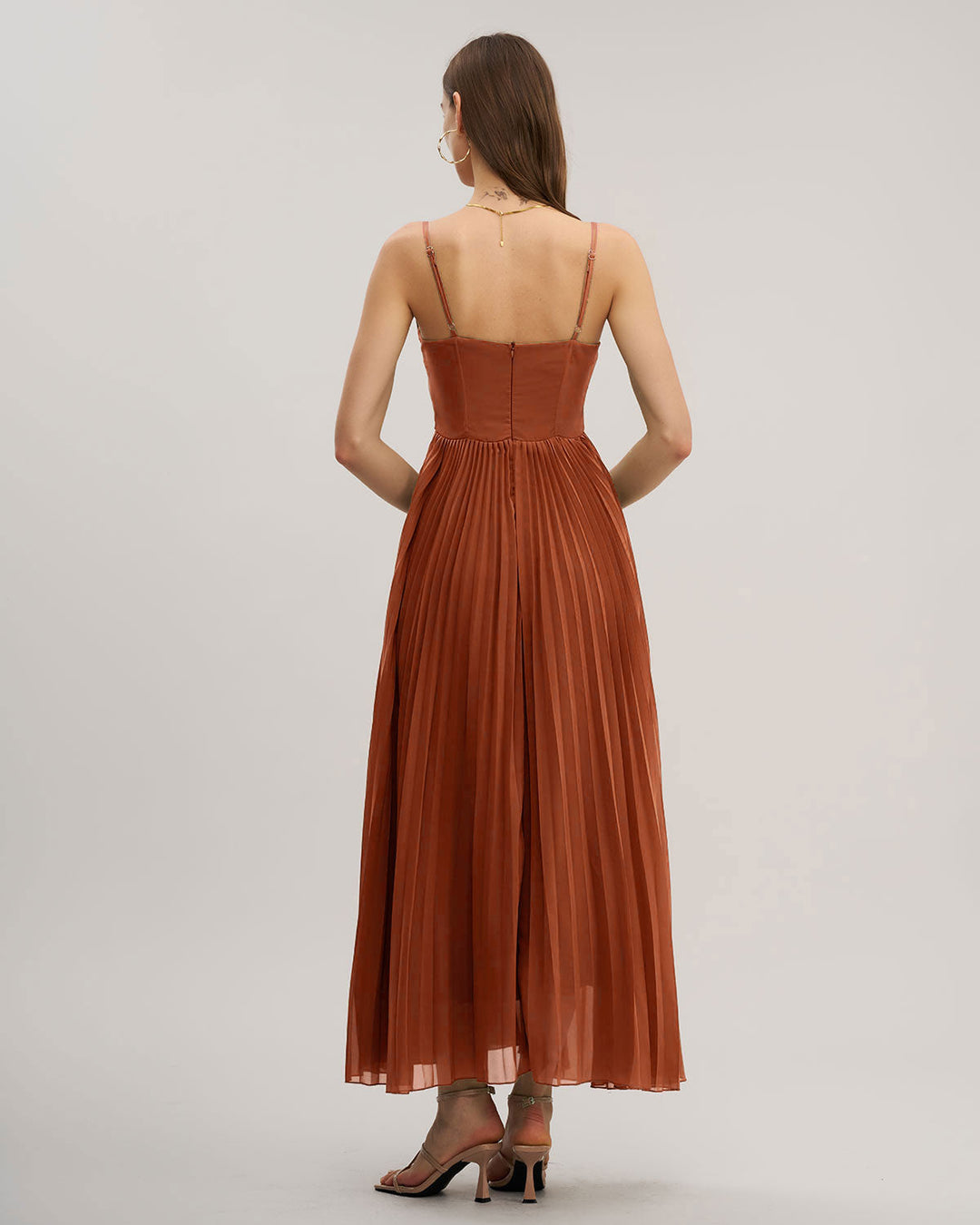 Sweetheart Neck Flowy Slip Maxi Dress