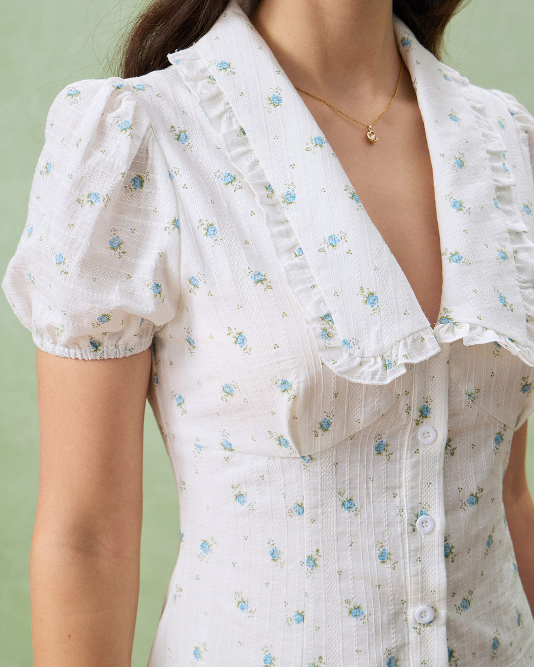 White Floral Chelsea Mini Dress